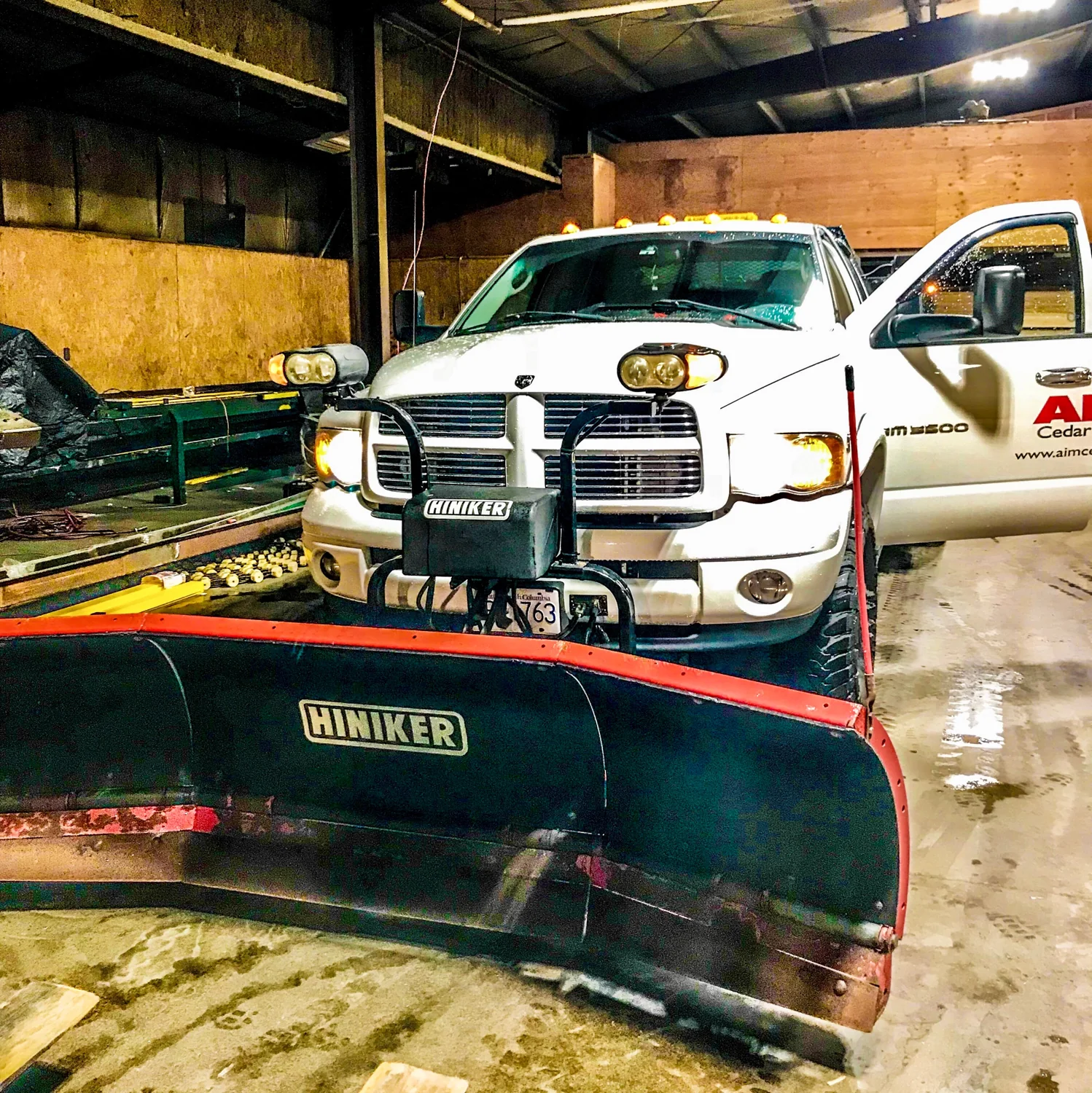 Snowplow equipment prepared for winter