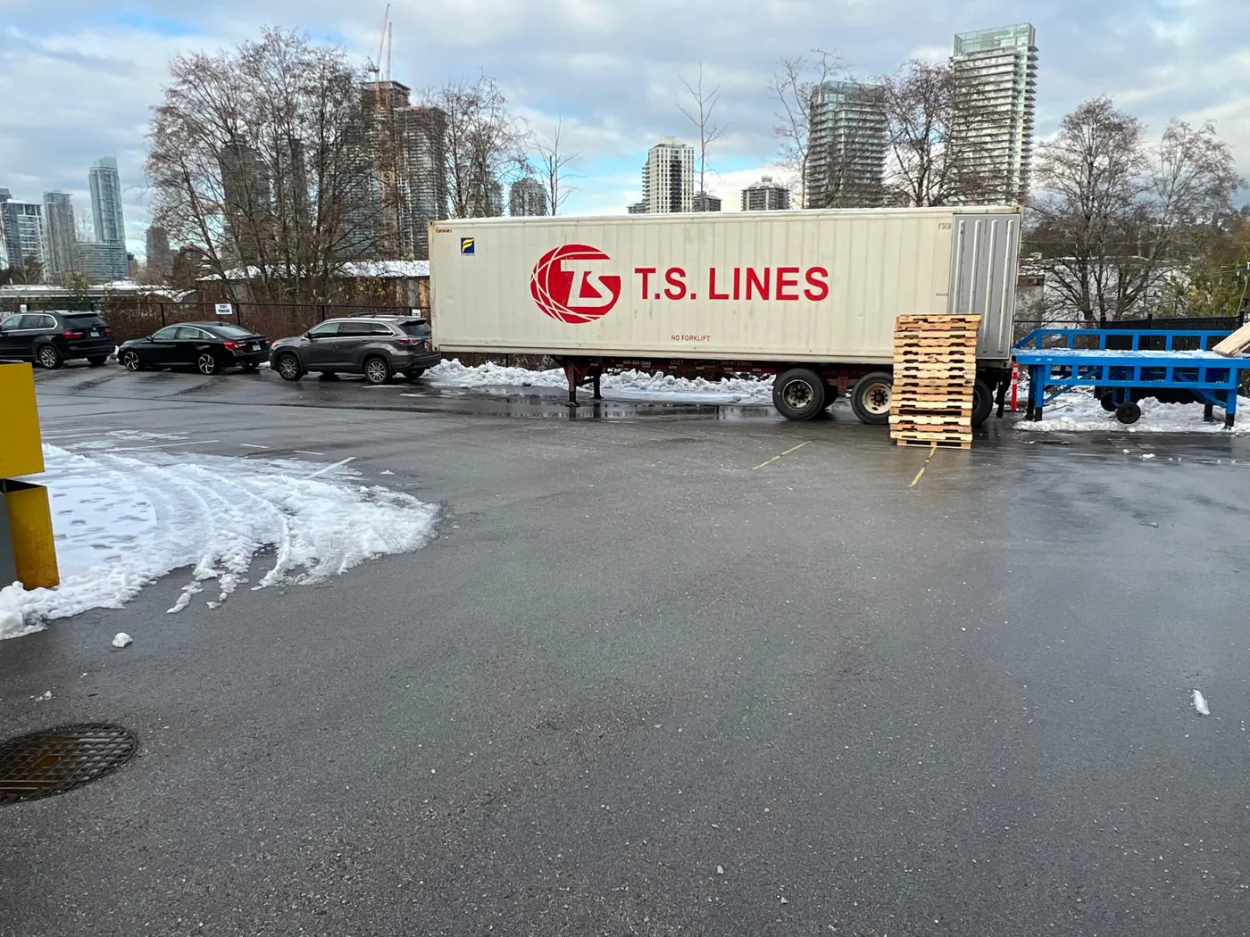 Cleared loading yard with room for deliveries